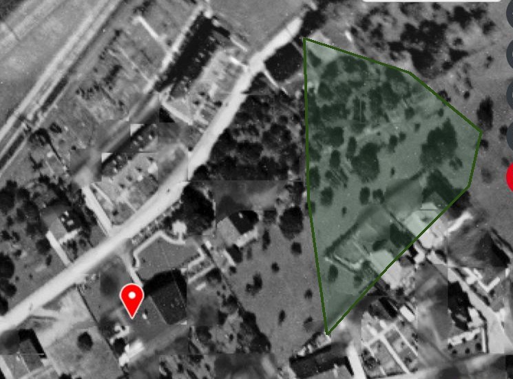 Luftbild 1932: Chalet an der Mettstrasse 6, drei Jahre nach dem Bau